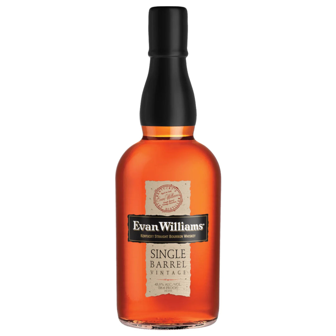 Bottle of Evan Williams Single Barrel Vintage Bourbon 750mL