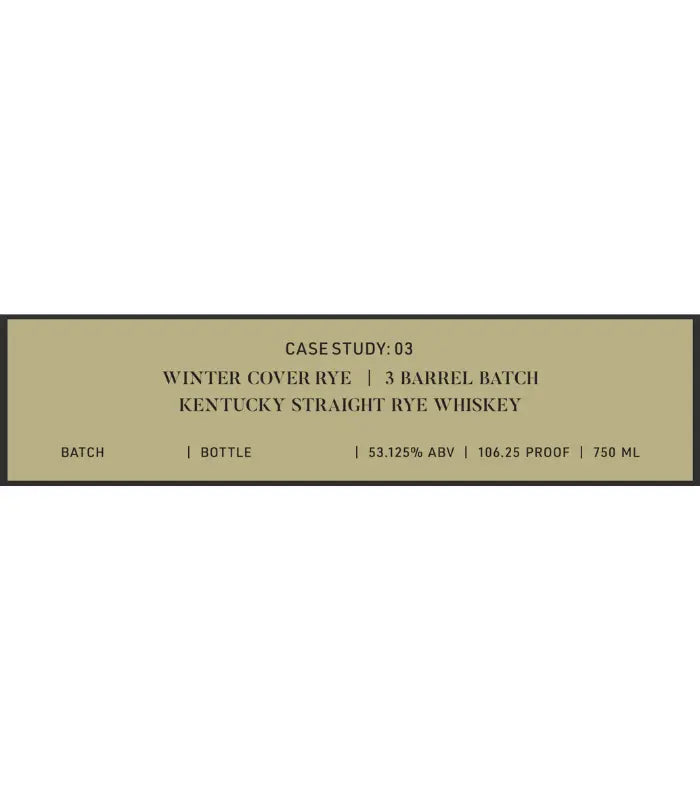 Frank August Case Study: 03 Winter Cover Rye Whiskey 750mL