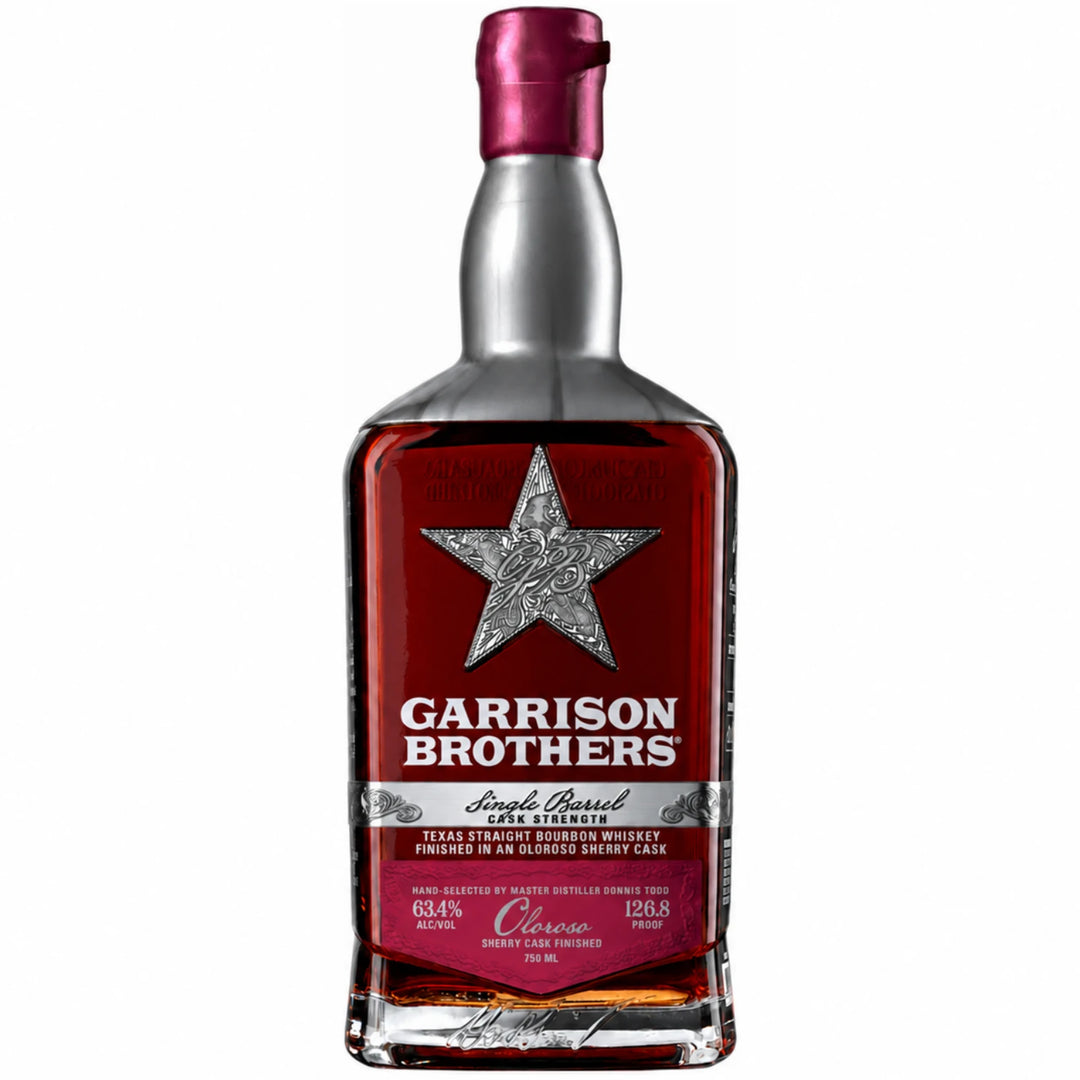 Bottle of Garrison Brothers Single Barrel Cask Strength Oloroso Sherry Cask Finish Bourbon 750mL