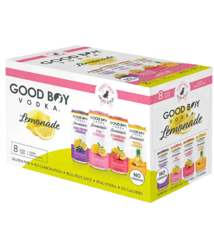 Good Boy Vodka Lemonade Variety Pack 8pk 12oz Can