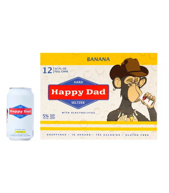 Happy Dad Banana Hard Seltzer 12-Pack