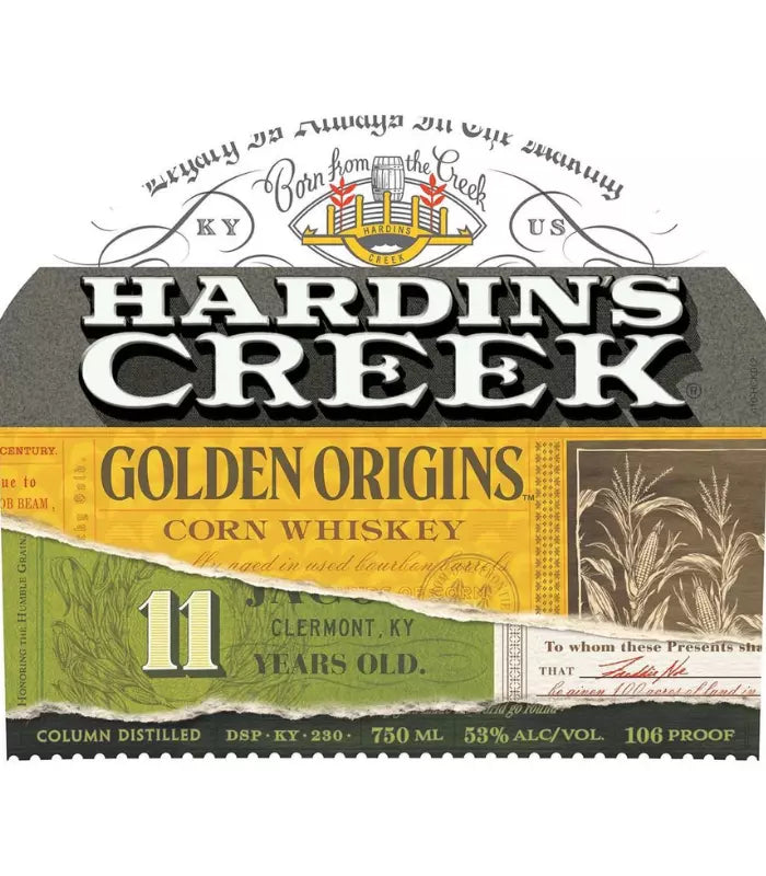 Hardin's Creek 11 Year Golden Origins Corn Whiskey 750mL