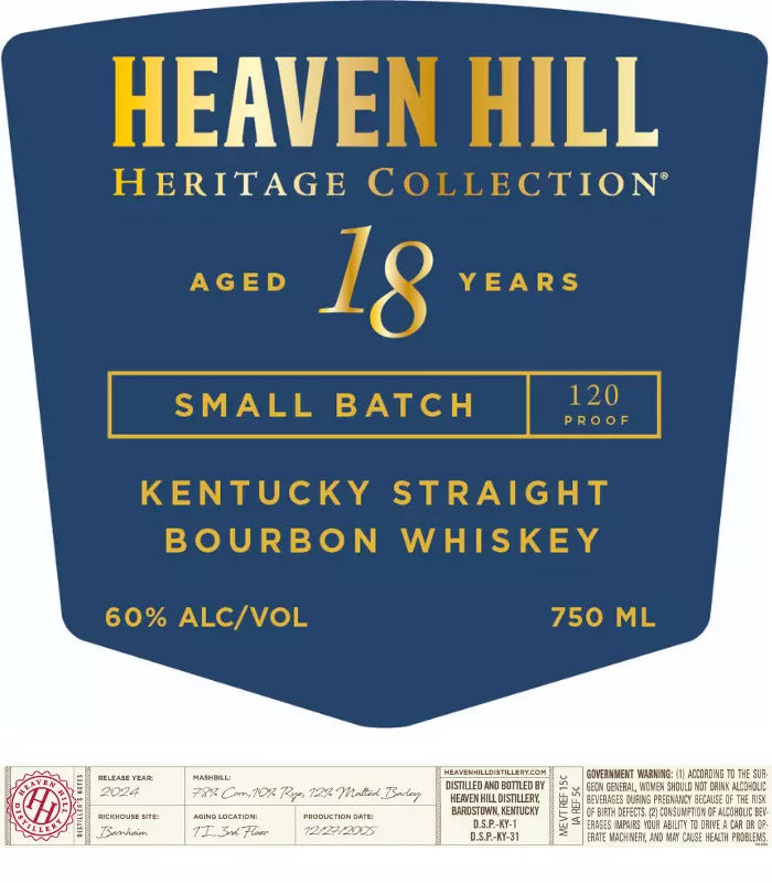 Heaven Hill Heritage Collection 18 Year Straight Bourbon 2024