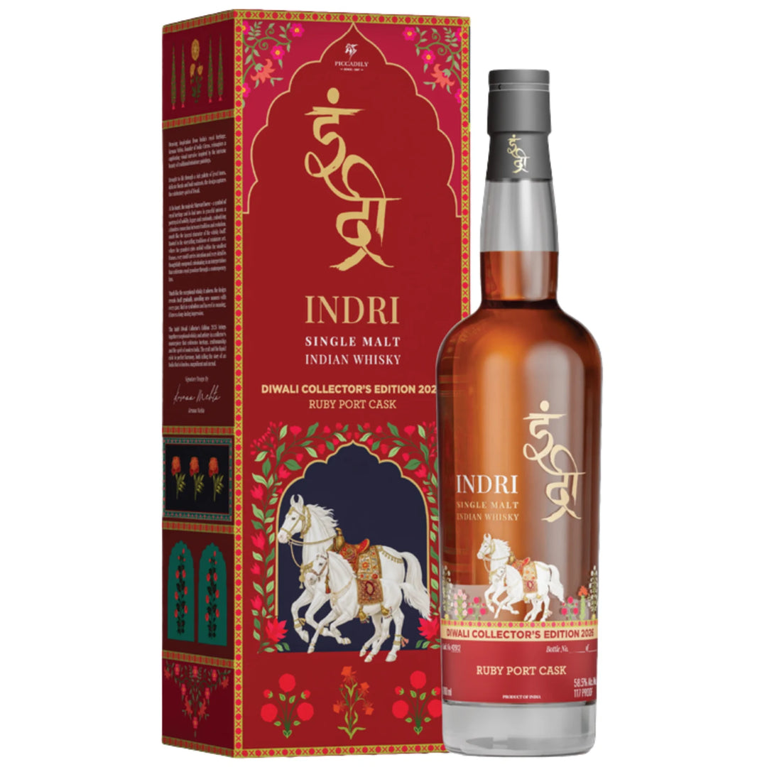 Indri Diwali Collector's Edition 2026 Indian Single Malt Whisky Bottle and Box
