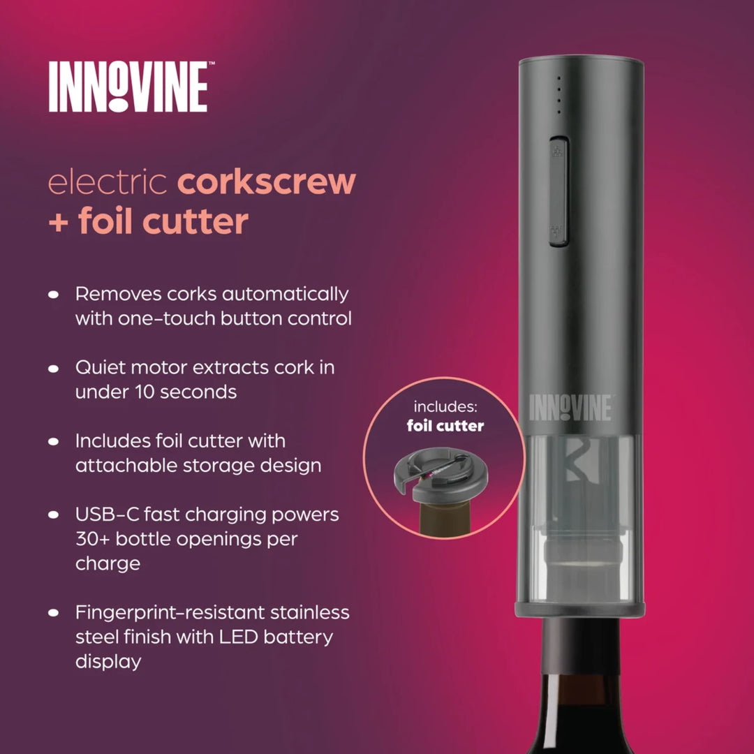 Innovine Electric Corkscrew with Foil Cutter Facts