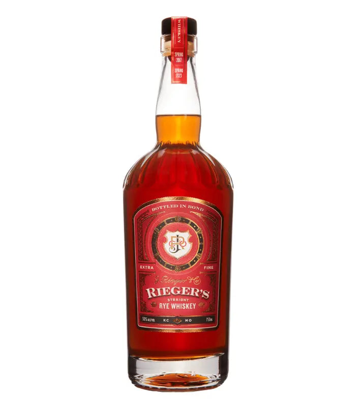 J Rieger's 6 Year Bottled in Bond Straight Rye Whiskey 750mL