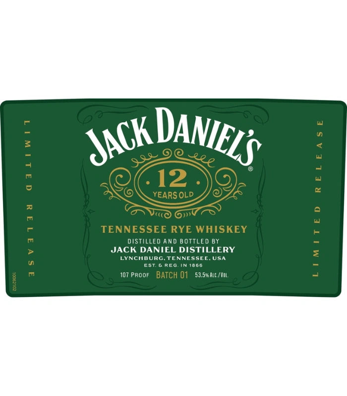 Jack Daniel's 12 Year Tennessee Rye Whiskey Batch 1