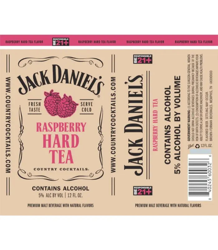 Jack Daniel's Country Cocktails Raspberry Hard Tea