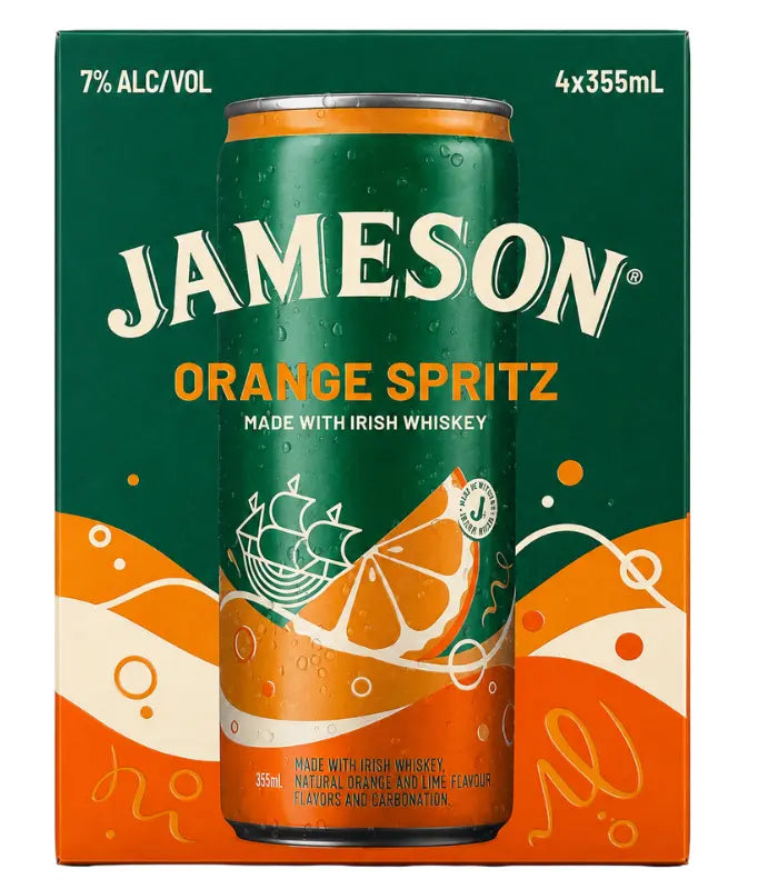 Jameson Whiskey Orange Spritz RTD Cans 4-Pack