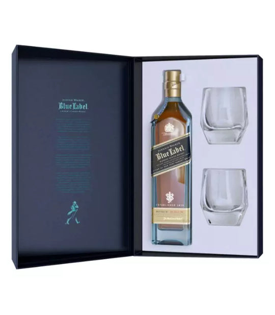 Johnnie Walker Blue Label Limited Edition Gift Set w/ 2 Crystal Glasses