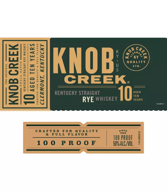 Knob Creek 10 Year Kentucky Straight Rye Whiskey 750mL