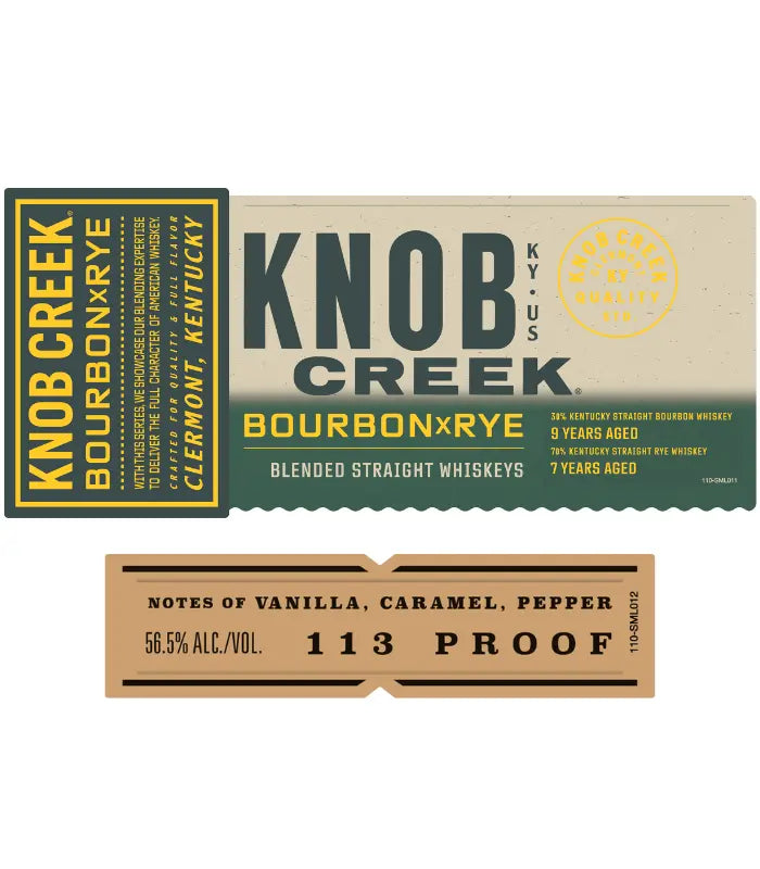 Knob Creek Bourbon X Rye Blended Straight Whiskeys 750mL