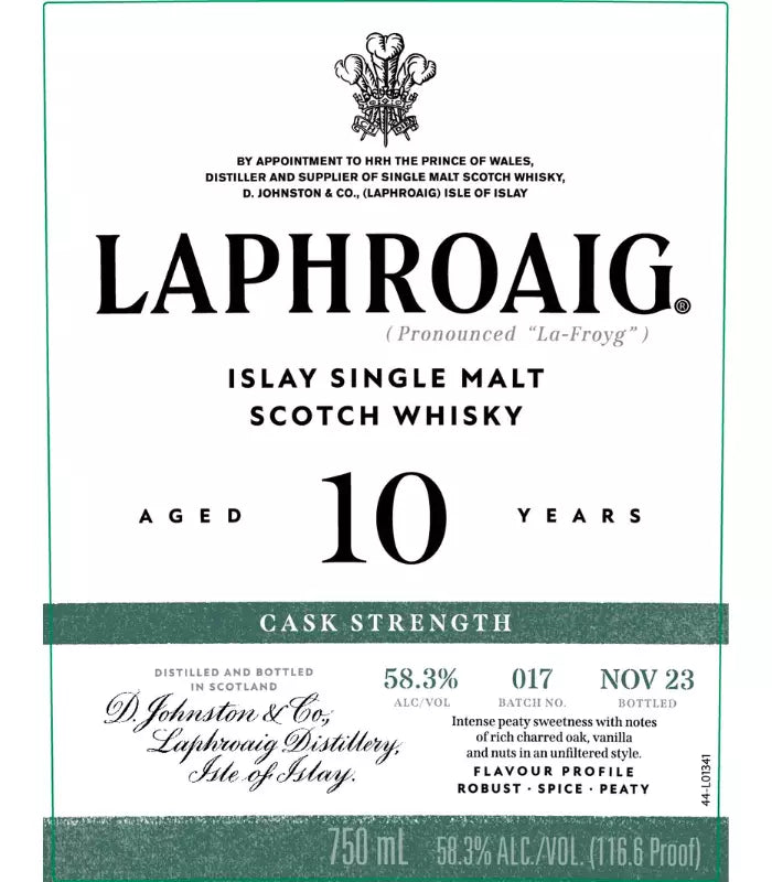 Laphroaig 10 Year Old Cask Strength Scotch Whisky Batch 17 116.6 Proof 750mL