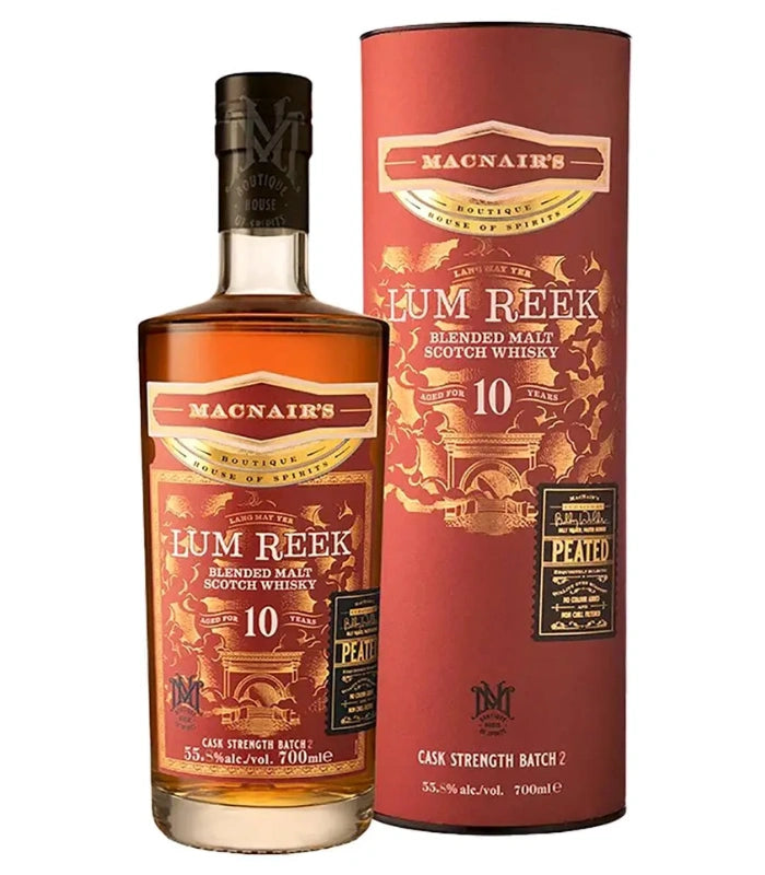 MacNair's Lum Reek 10 Year Cask Strength Scotch Whisky 700mL