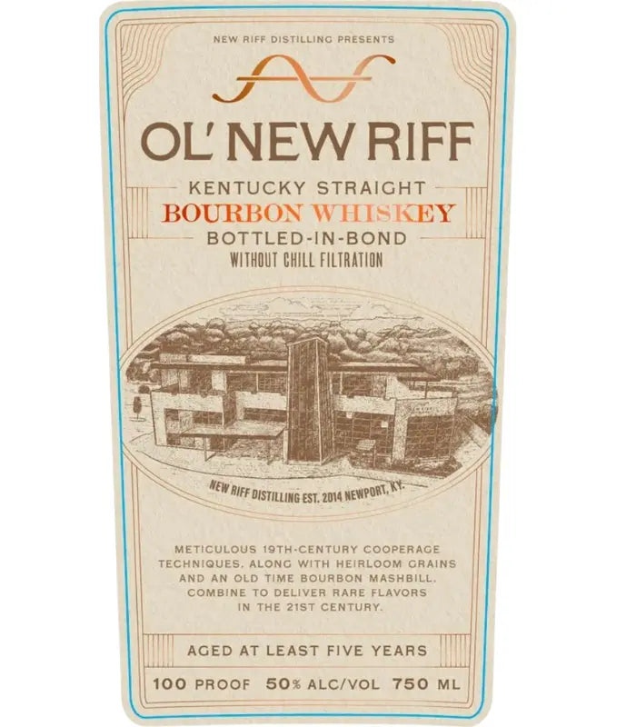 Ol'New Riff Bottled-in-Bond Straight Bourbon Whiskey 750mL