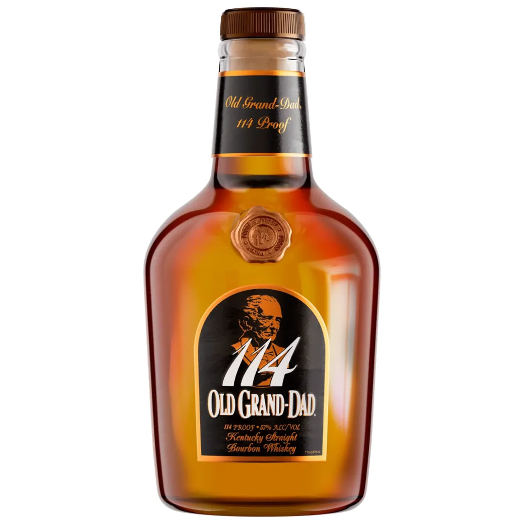 Bottle of Old Grand Dad 114 Proof Bourbon Whiskey