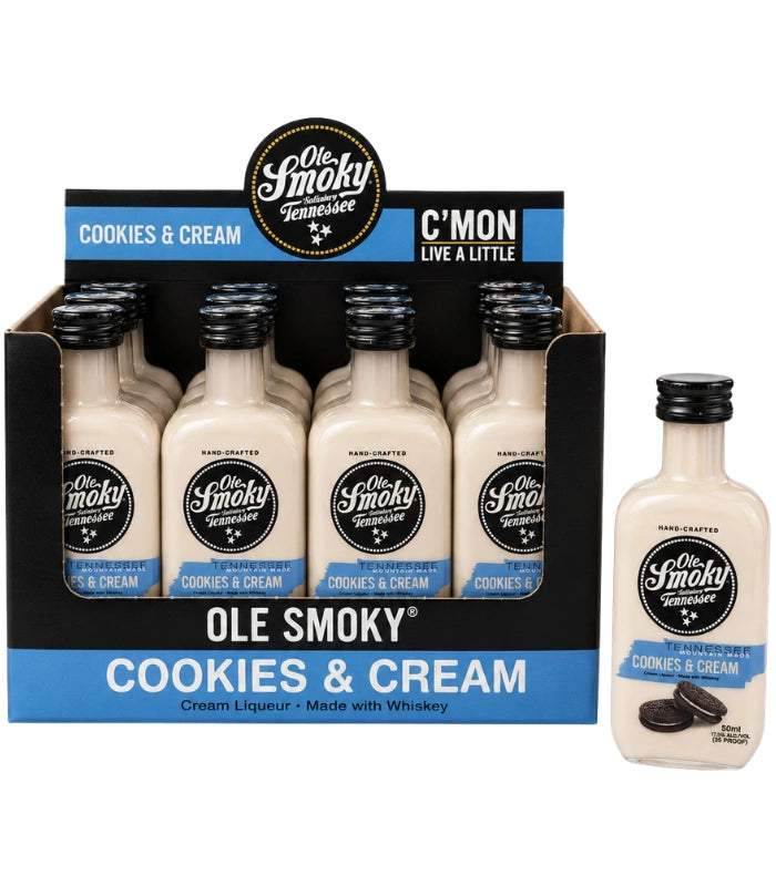 Ole Smoky Mint Cookies & Cream Liqueur Minis (12 x 50mL)