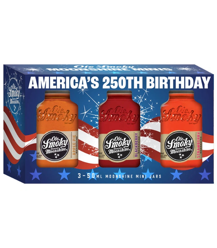 Ole Smoky Moonshine America's 250th Birthday Mini Jars Gift Set
