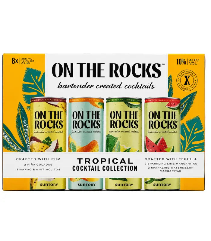 On The Rocks Tropical Cocktail Collection 8 Pack 12oz Cans