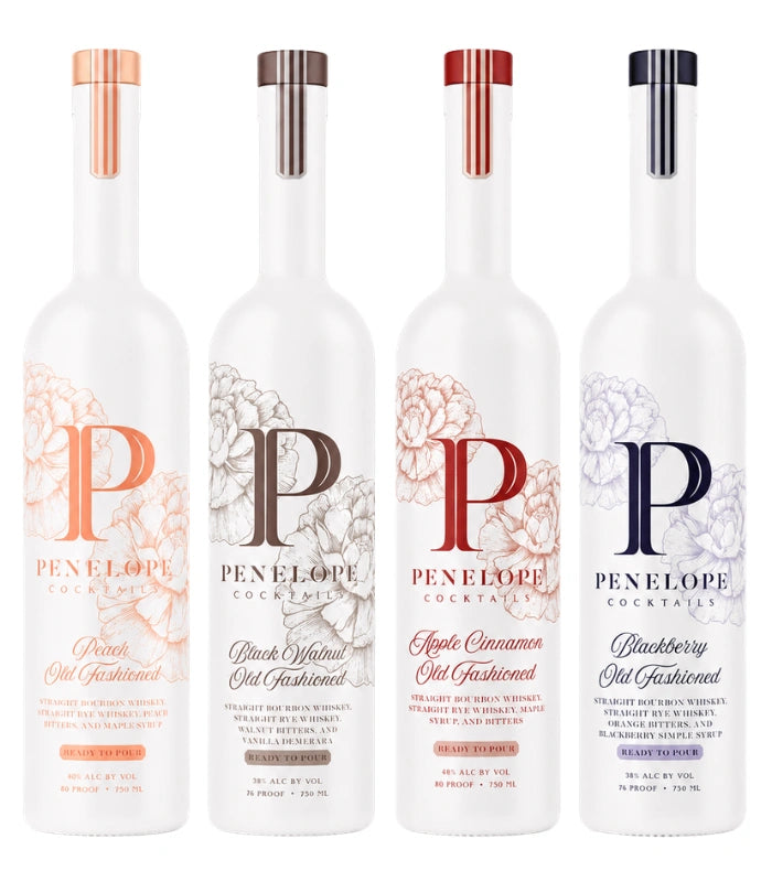 Penelope Old Fashioned Ready-To-Pour Cocktail 4-Bottle Bundle
