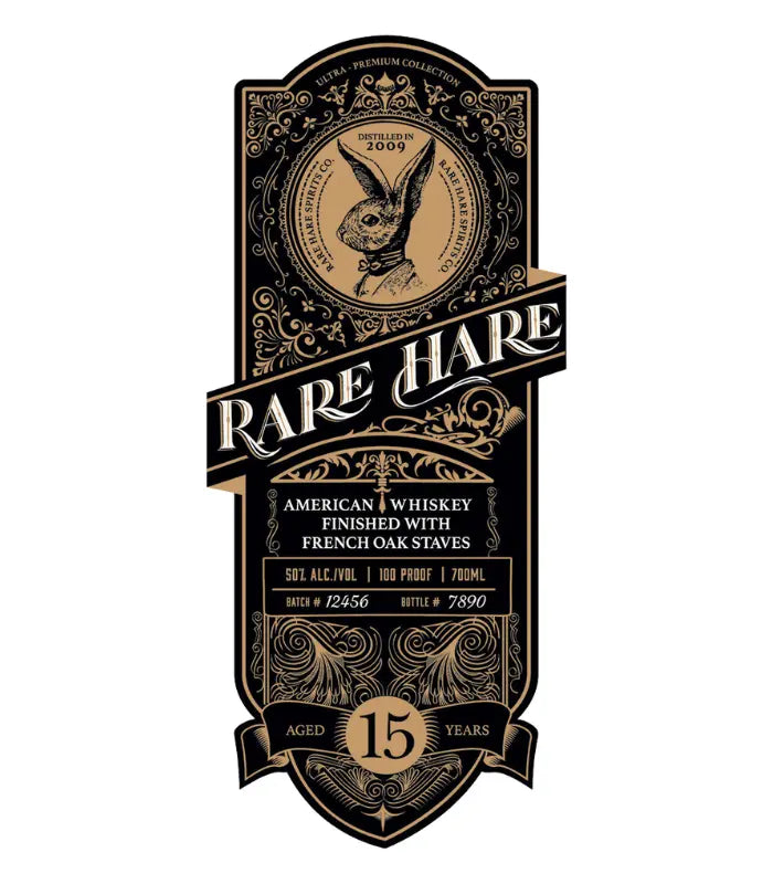 Rare Hare 15 Year American Whiskey French Oak Stave Finish