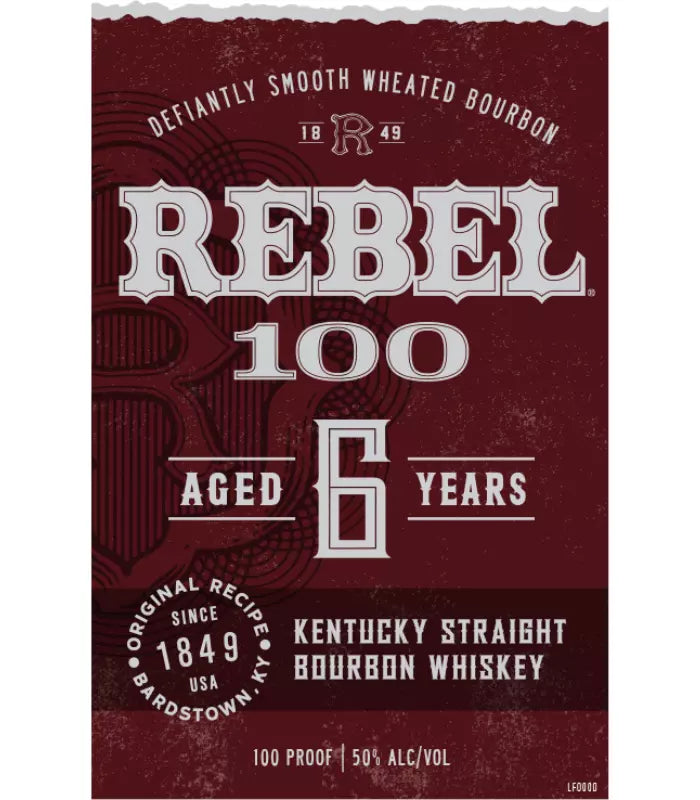 Rebel 6 Year 100 Proof Straight Bourbon Whiskey 750mL