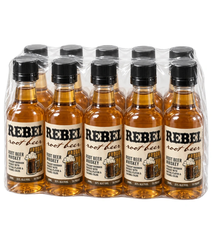 Rebel Root Beer Whiskey Mini Bottles (10 x 50mL)