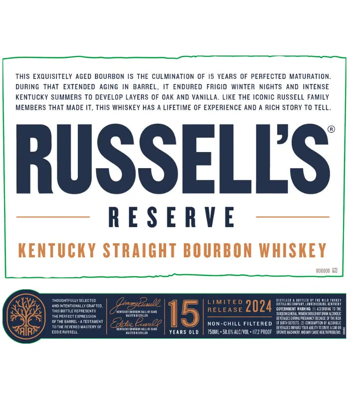 Russell's Reserve 15 Year Old Limited Release Bourbon