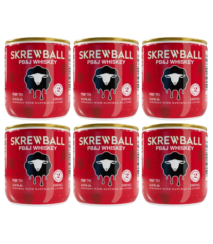 Skrewball PB&J Whiskey Cans (6 x 100mL)