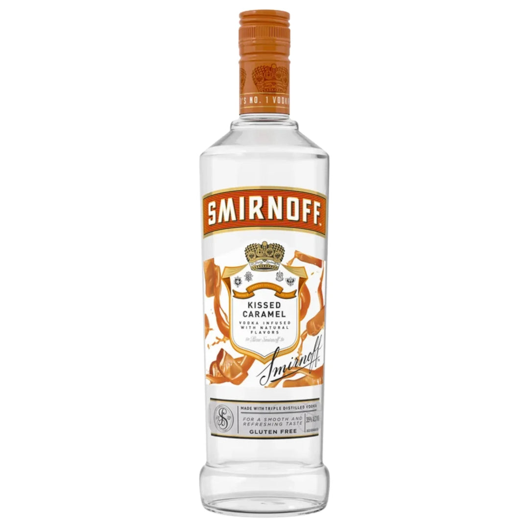 Bottle of Smirnoff Kissed Caramel Vodka 750mL