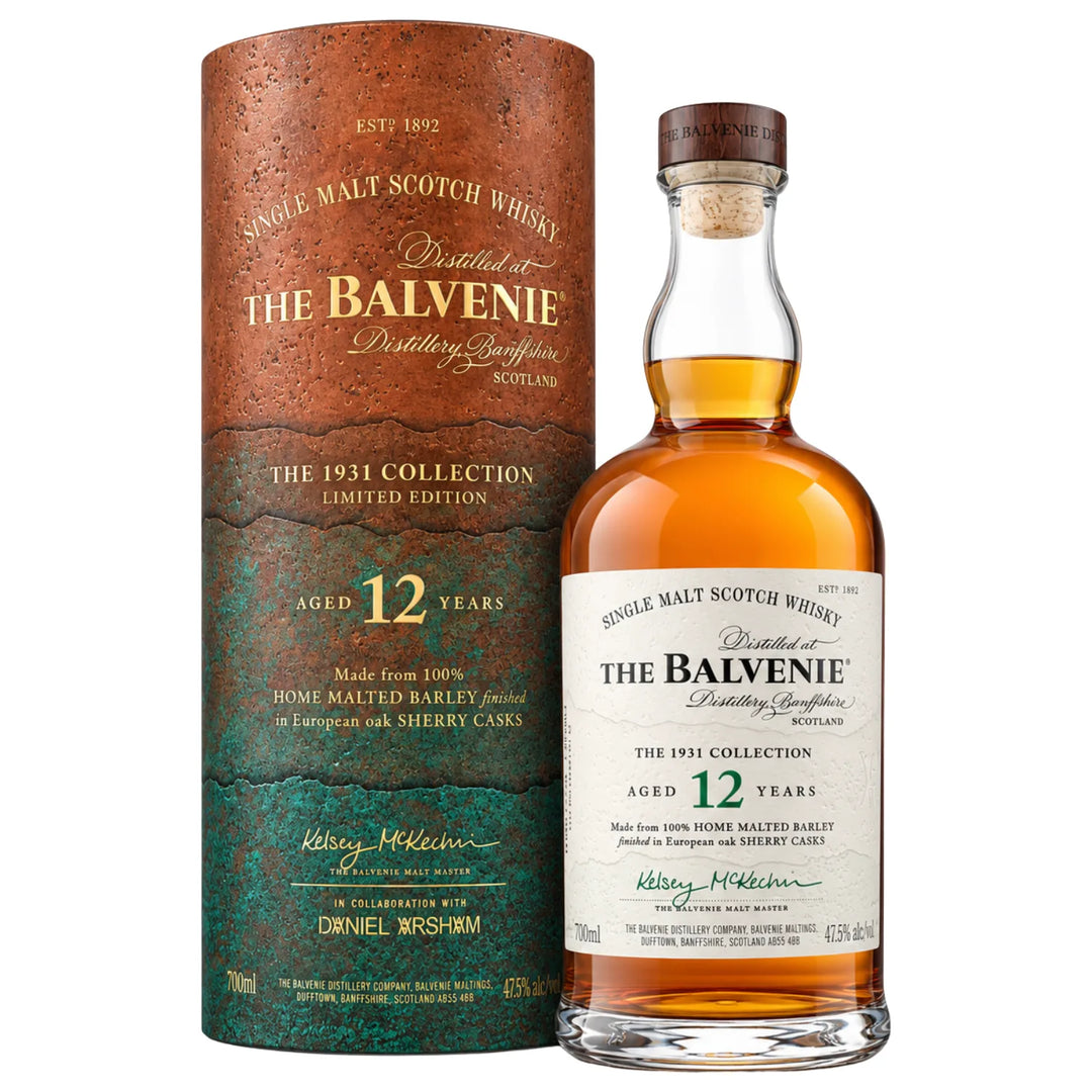 The Balvenie 12 Year 1931 Collection Limited Edition Single Malt Scotch Whisky Bottle and Tube