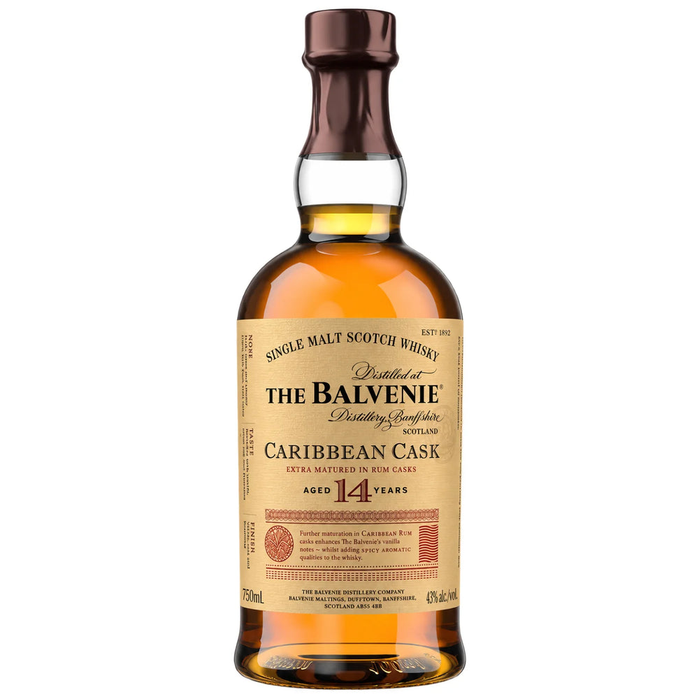 BOTTLE OF The Balvenie 14 Year Old Caribbean Cask Single Malt Scotch Whisky
