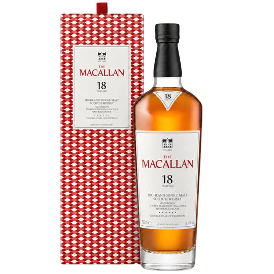 Bottle and Box of The Macallan 18 Year Double Cask Scotch Whisky 750mL
