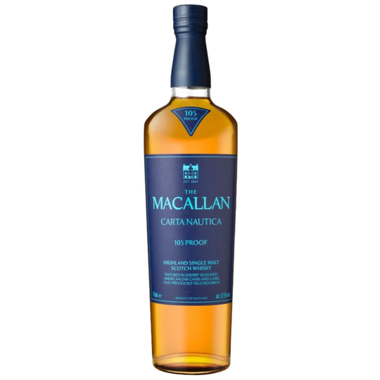 The Macallan Carta Nautica 105 Proof Single Malt Scotch Whisky Bottle 