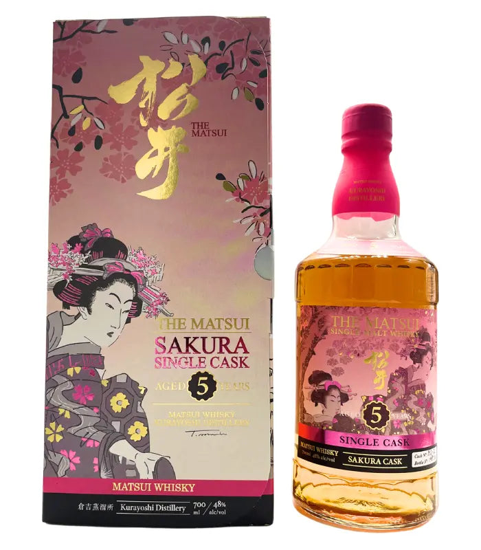 The Matsui 5 Year Sakura Single Cask Japanese Whisky 700mL