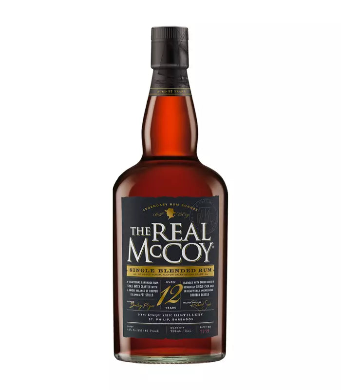 The Real McCoy 12 Year Aged Single Blended Rum 750mL