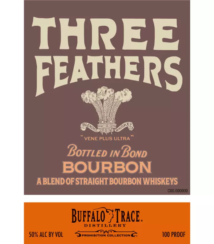 Three Feathers Bottled in Bond Bourbon 750mL