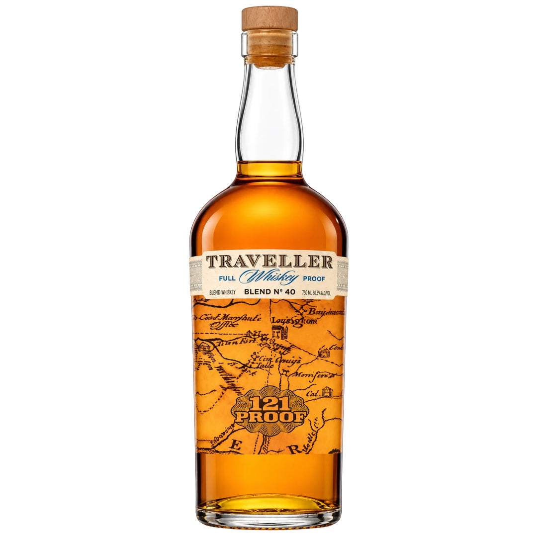 Bottle of Traveller Full Proof Whiskey Blend No. 40