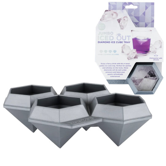 TrueZoo Iced Out Jumbo Diamond Silicone Ice Cube Tray with its packaging