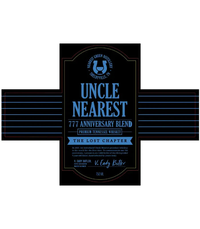 Uncle Nearest 777 Anniversary Blend The Lost Chapter 750mL