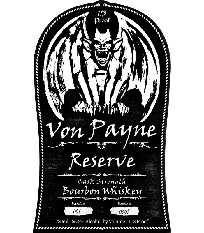 Von Payne 7 Year Reserve Cask Strength Bourbon Whiskey 750mL