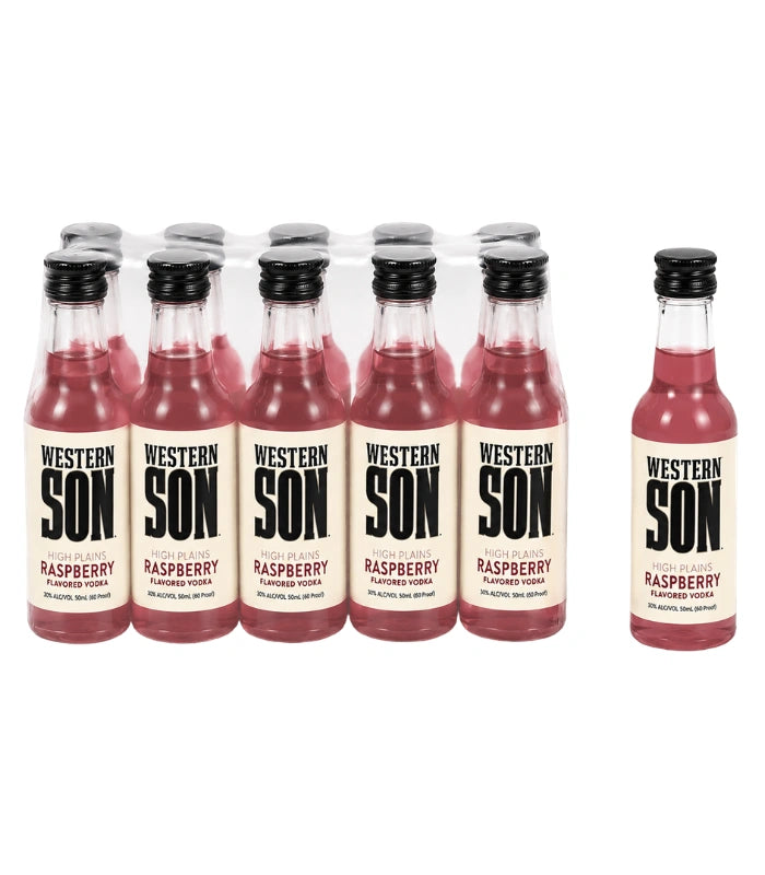 Western Son Raspberry Vodka Shooters (10 x 50mL)