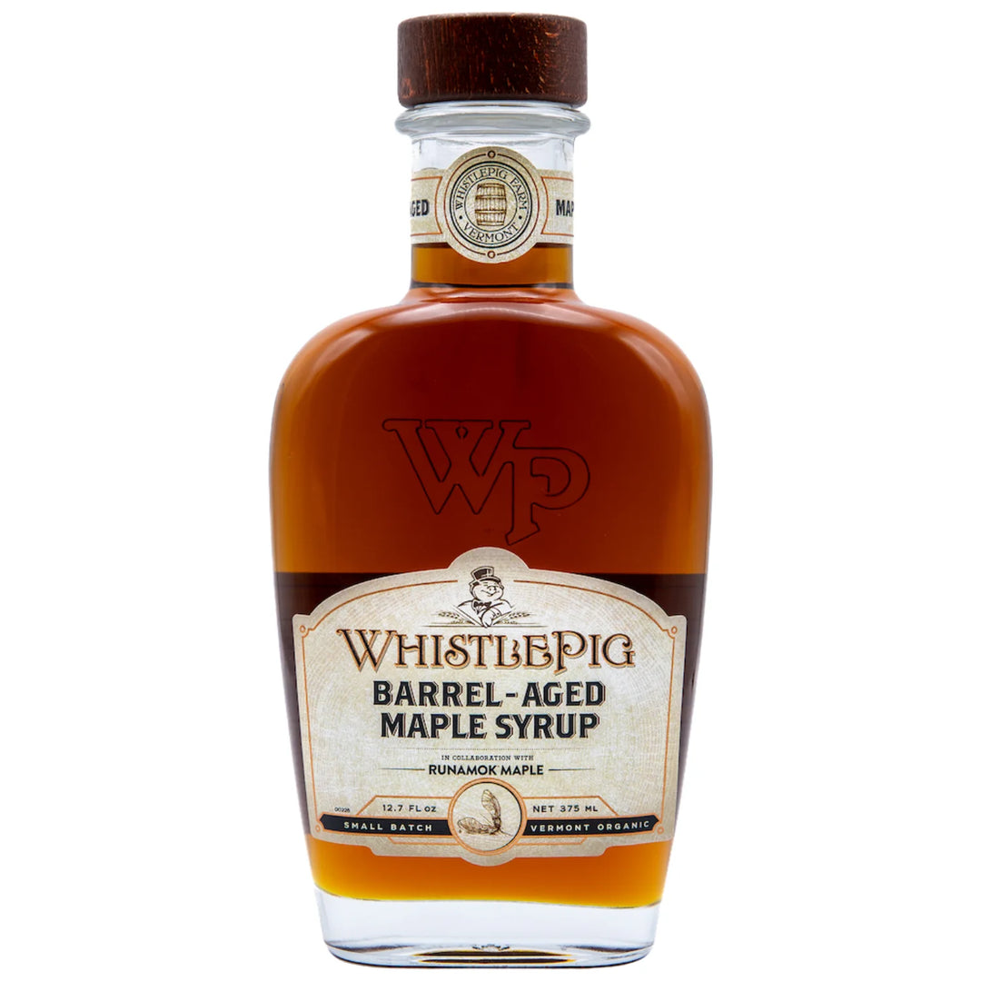 Bottle of WhistlePig Barrel-Aged Maple Syrup 375mL