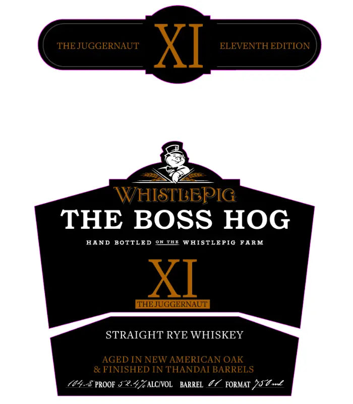 WhistlePig Boss Hog XI 'The Juggernaut' Straight Rye Whiskey