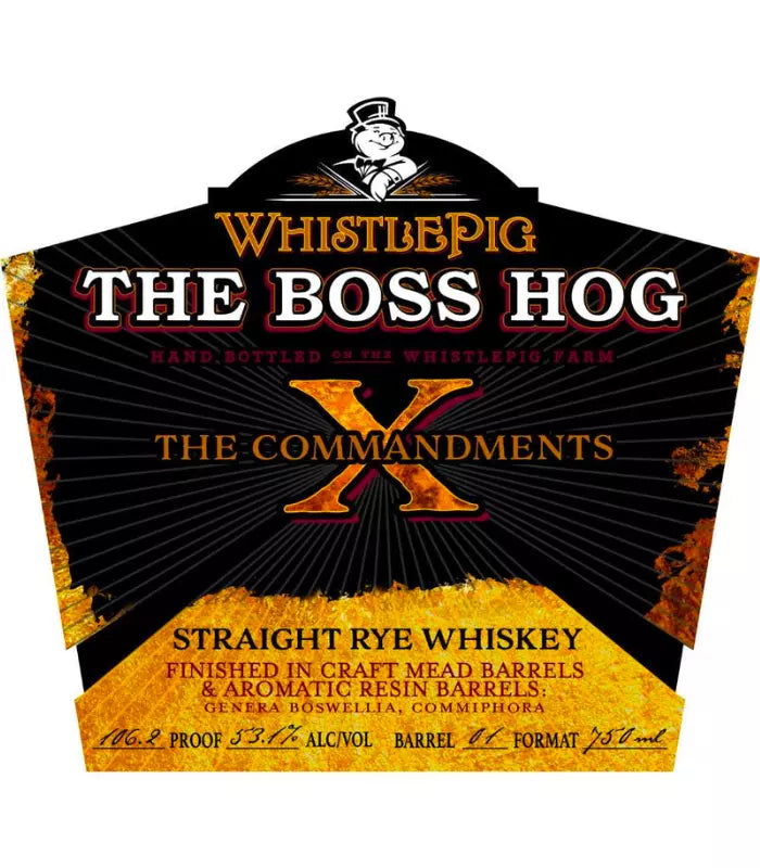 WhistlePig Boss Hog X 'The Commandments' Straight Rye Whiskey