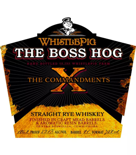 WhistlePig Boss Hog X 'The Commandments' Straight Rye Whiskey
