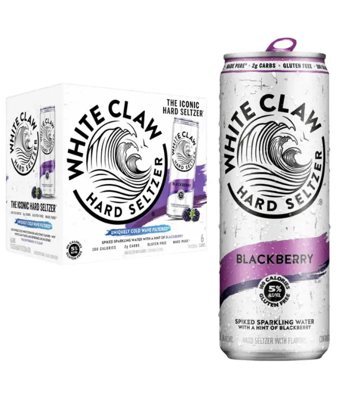 White Claw Seltzer Blackberry 6pk 12oz Can
