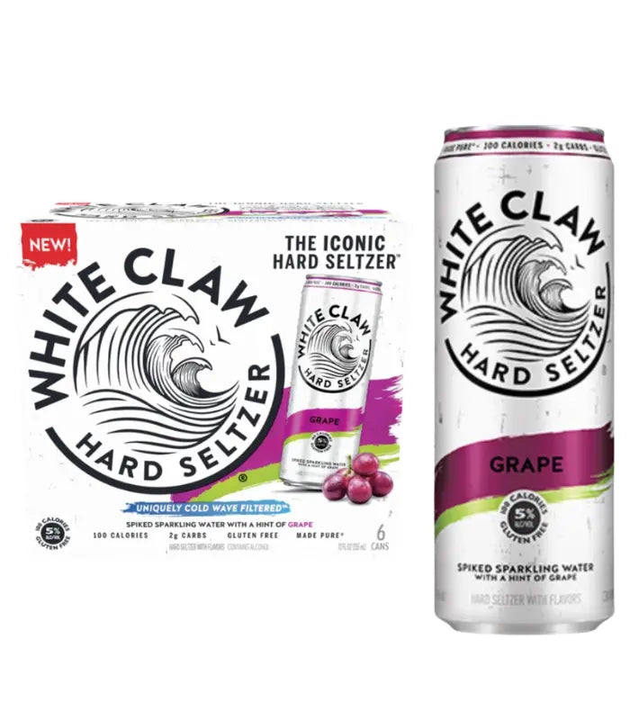White Claw Seltzer Grape 6pk 12oz Can