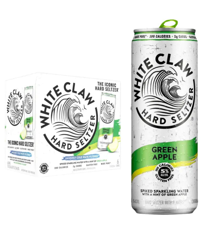 White Claw Seltzer Green Apple 6pk 12oz Can