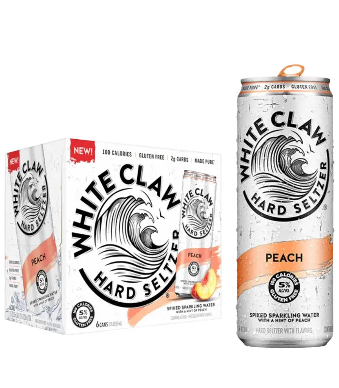 White Claw Seltzer Peach 6pk 12oz Can